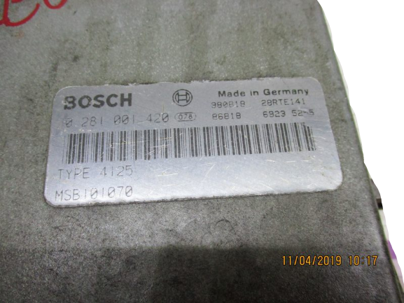 Land Rover Freelander 2000 Diesel anno dal 1997 al 2002 Centralina motore ECU 0281001420 MSB101070 20T2N