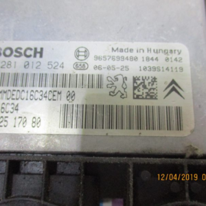 Citroen C3 1400 Diesel HDI  anno dal 2002 al 2010 Centralina motore ECU 0281012524 9662517080