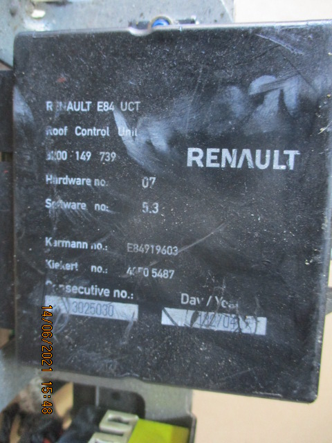 Renault Megane CC Cabrio anno dal 2004 al 2009 Pompa idraulica apertura tetto E84871789 E84919603