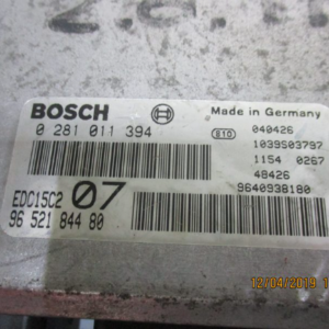 Citroen C5 2000 Diesel anno dal 2000 al 2008 Centralina motore ECU 0281011394 9652184480