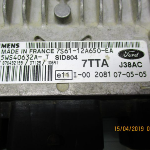 Ford Fiesta 5° serie anno dal 2002 al 2008 ECU   Centralina motore 5WS40632A-T 7S61-12A650-EA
