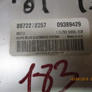 Opel Astra   anno dal 1998 al 2006 ECU Centralina motore 8972272257 09389429