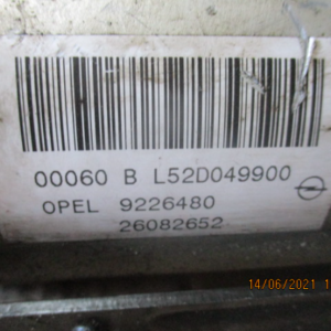 Opel Astra G Zafira A Vectra Benzina e  Diesel anno dal 1998 al 2004 Pompa elettroidraulica Delphi 9226480 26082652 L52D049900