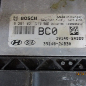 Hyundai IX20 Tucson 15 i30 Kia Sportage    Diesel anno dal 2010 al 2019 Centralina motore Bosch 0281031578 39140-2ABB0