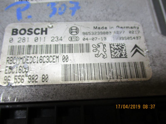 Peugeot 307 1600 Diesel anno dal 2001 al 2009 Ecu Centralina motore 0281011234 9655698280