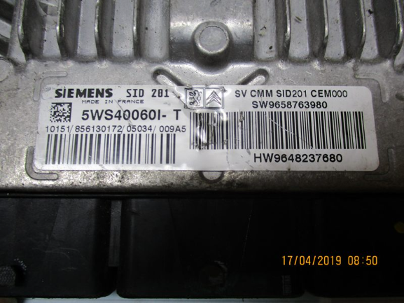Peugeot 607 2700 Diesel anno dal 2000 al 2010 Ecu Centralina motore 5WS40060I-T 9658763980