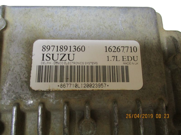 Opel Astra G 1700 Diesel anno dal 1998 al 2006 Ecu Centralina pompa 8971891360 16267710