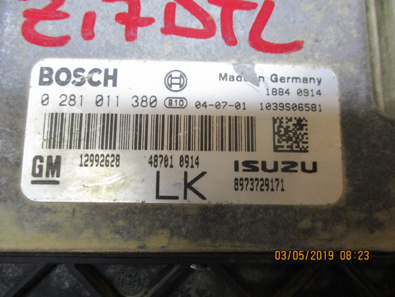 Opel Astra H 1700 diesel anno dal 2004 al 2011 ECU Centralina motore 0281011380 12992628 8973729171