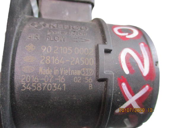 HYUNDAI i20 i30 i40 ix20 ix35 KIA Rio Ceed Soul Sportage Carens Venga 1500/1600/1700 Diesel anno dal 2010 al 2019 Debimetro flussometro Kefico 9021050002 28164-2A500 345870341