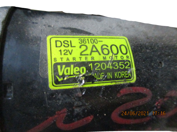 Hyundai I20 I10 I30 Kia Venga Soul Rio Ceed Diesel anno dal 2014 al 2019 Motorino avviamento Valeo 36100-2A600 1204352