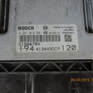 Fiat Croma 1900 Diesel 120 cv 88kw anno dal 2005 al 2010 Centralina motore ECU 0281012961 51804784