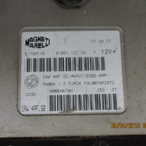 Fiat Panda 169 1200 Benzina anno dal 2003 al 2013 Centralina motore ECU 51793116 IAW4AF.S2