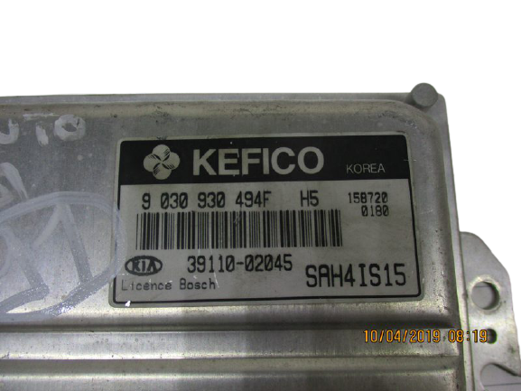 Kia Picanto 1° serie 1100 Benzina anno dal 2004 al 2011 Centralina motore ECU 9030930494F H5 39110-02045