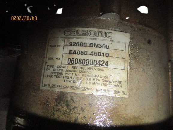 Nissan Almera Tino Primera P12 Almera anno dal 1998 al 2006 Compressore aria condizionata 92600BN300 EA05045010