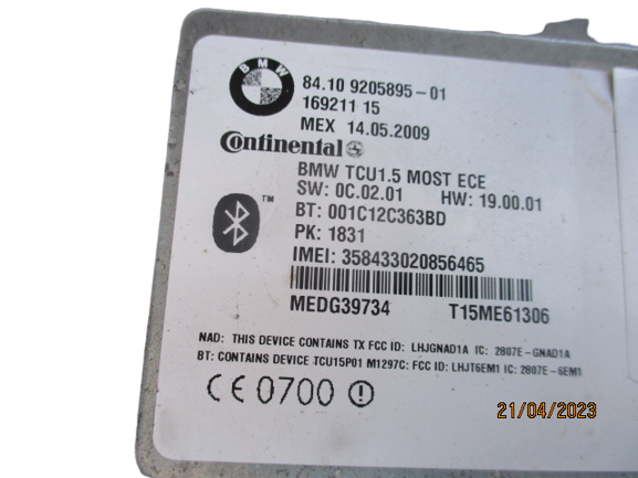 Bmw Serie 5 E61   anno dal 2003 al 2010 Centralina Bluetooth 9205895-01