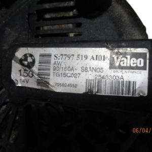 Bmw X3 E83 anno dal 2003 al 2007 Alternatore Valeo TG15C027 7797519AI01 S8AN05 150A