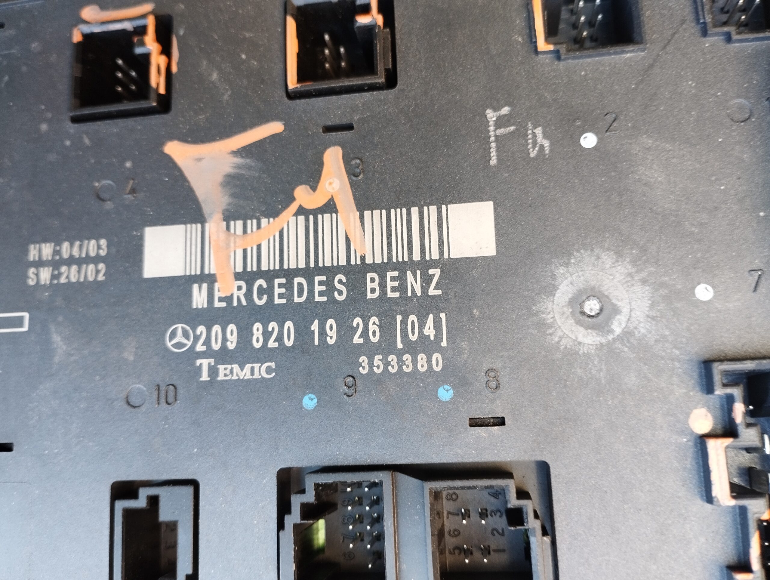 Mercedes CLK W209 anno dal 2004 al 2009 Centralina confort destra 2098202026