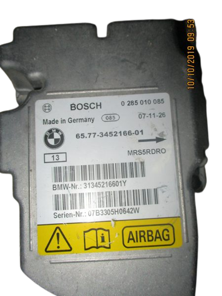 Bmw X3 E83 anno dal 2003 al 2010 Centralina airbag 0285010085 65773452166