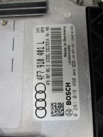 Audi A6 4F 2700 Diesel anno dal 2004 al 2012 Centralina motore ECU 4F7910401L 4F0907401E 0281016460