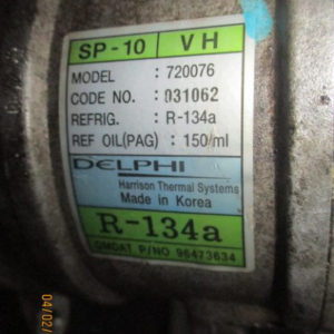 Chevrolet Kalos 2° serie  Aveo anno dal 2002 al 2008 Compressore aria condizionata Delphi 96473634  720076