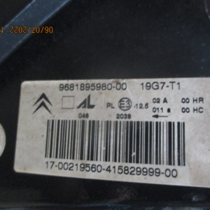 Citroen C3 Pluriel anno dal 2003 al 2010 Faro fanale anteriore destro 9681895980