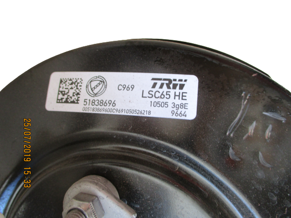 Fiat 500 1200 Benzina anno dal 2014 in poi, Servofreno 51838696 LSC65HE 10505