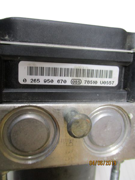 Fiat Bravo 1600 Diesel anno dal 2007 al 2014 Pompa Centralina Abs 0265235291 0265950670 51789679