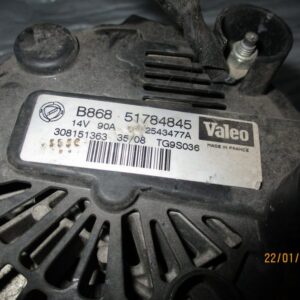 Fiat 500 Panda G. Punto Qubo Punto Evo Fiorino Lancia Y Citroen Nemo Ford Ka 1.3 MJT anno dal 2006 al 2011 alternatore 51784845