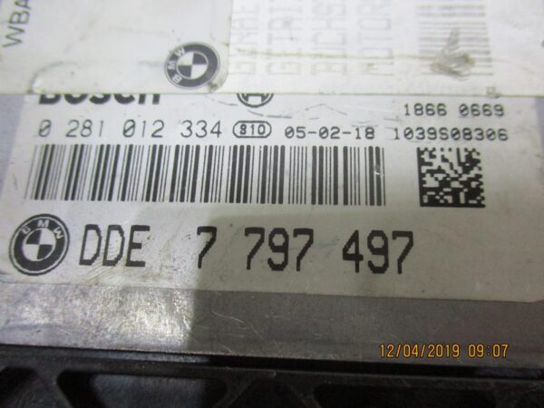 Bmw Serie 3 320 E90 ECU Centralina motore 0281012334 DDE7797497