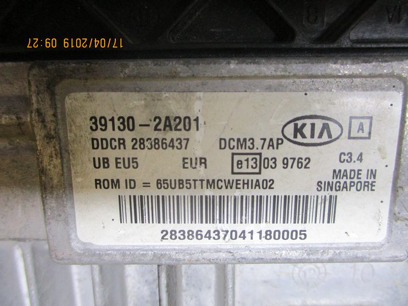 Kia Rio III serie Diesel anno dal 2011 al 2017 Centralina motore 39130-2A201 28386437 Delphi