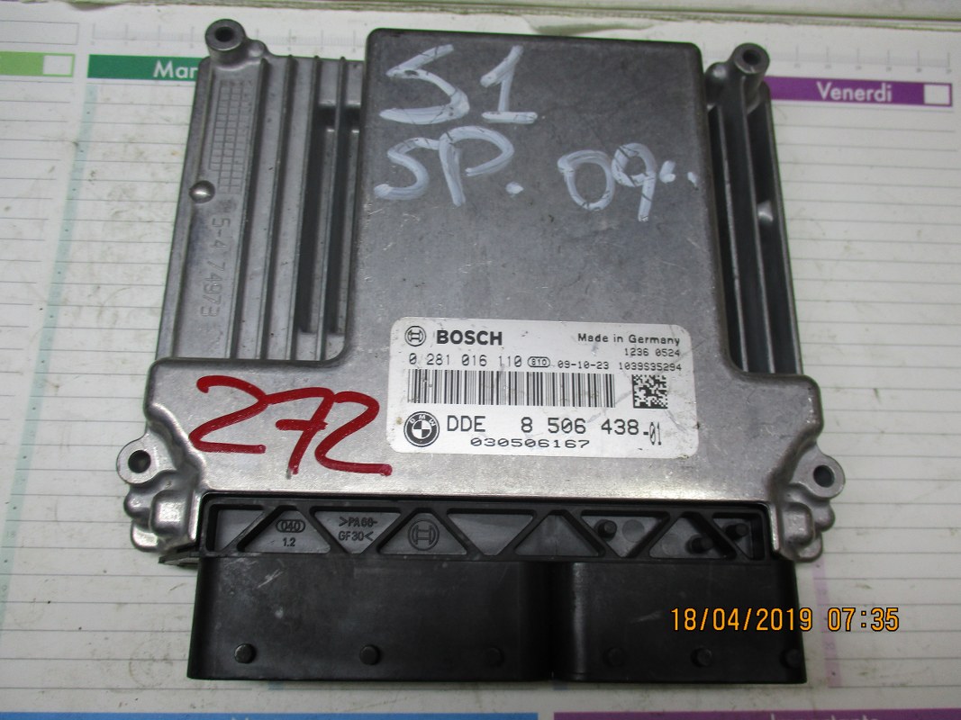 BMW Serie 1 E87 2000 Diesel anno dal 2003 al 2011 Centralina motore 0281016110 DDE 8506438-01