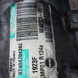 Mini Cooper D 2000 Diesel anno dal 2009 al 2015 Compressore aria condizionata Sanden SD6V12 07404704362