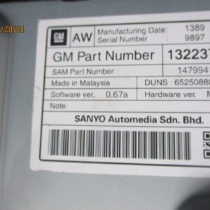 DISPLAY NAVIGATORE  STEREO OPEL INSIGNIA DAL 2008 AL 2014  13223793