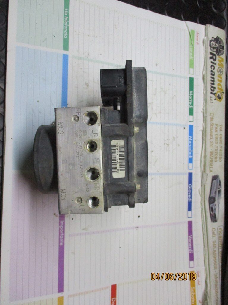 Fiat 500 1300 Diesel anno dal 2007 al 2015 Gruppo Abs 0265800800 0265232290