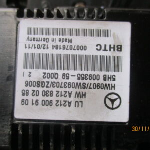 Mercedes Classe E W212 220 Diesel anno dal 2009 al  2013 Comandi climatizzatore A2129009109 A2128300285