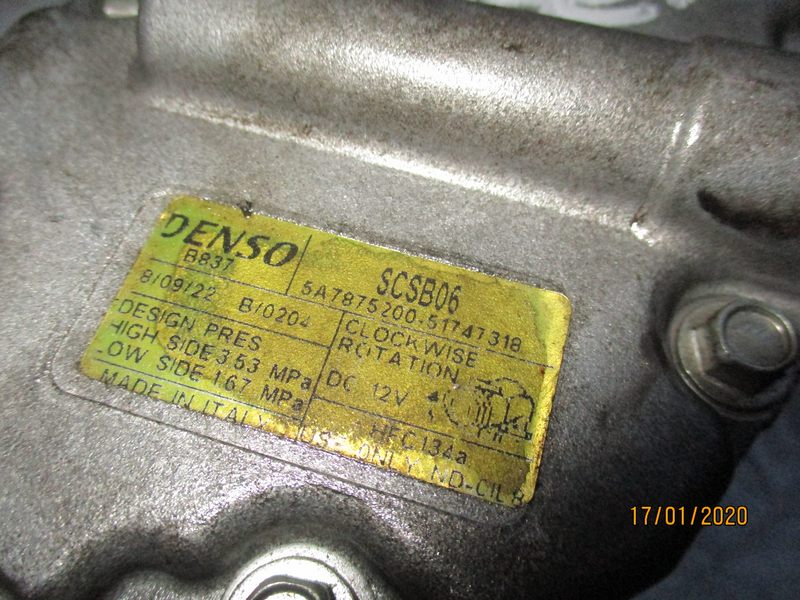 Fiat 500 Fiat Bravo II Doblo Idea Panda Punto Stilo 1200 Benzina anno dal 2007 al 2015 Compressore aria condizionata SCSB06 5A7875200 51747318