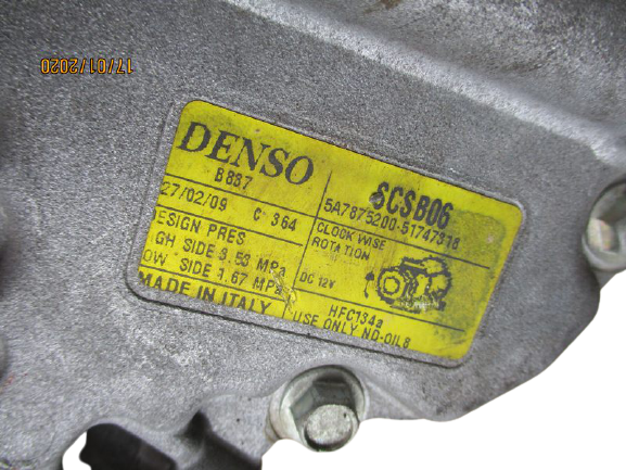 Lancia Ypsilon Fiat Bravo II Doblo Idea Panda Punto Stilo anno dal 2003 al 2010 Compressore aria condizionata 51747318 5A7875200
