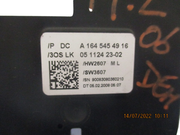 Mercedes ML320 anno dal 2004 al 2011 Anello contatto spirale A1645454916 A1714640918