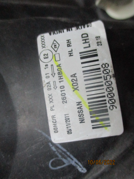 Nissan Micra K13 anno dal 2010 al 2016 Fanale anteriore destro 26010 1HB0A