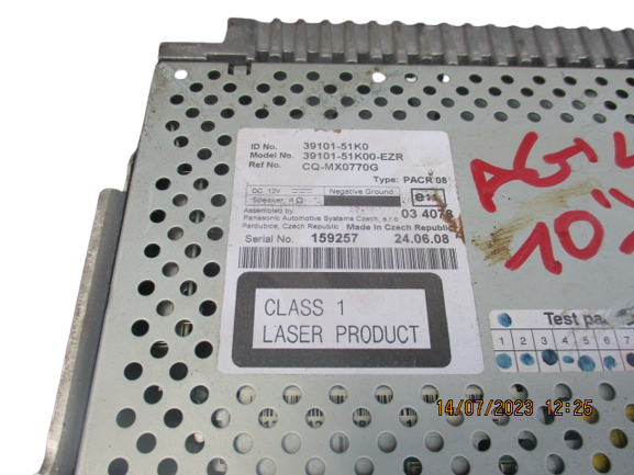 Opel Agila B   anno dal 2008 al 2015 Stereo autoradio 39101-51K0