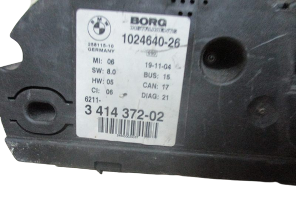 Bmw X3 E83 anno dal 2003 al 2010 Quadro strumenti 1024640-26 3414372-02