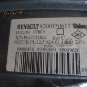 Renault Kangoo anno dal 1997 al 2004 Faro fanale anteriore destro 8200150617 89008436 89008680 89009620