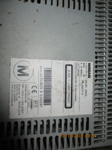 Nissan Qashqai anno dal 2006 al 2014 Stereo 28185-JD05A