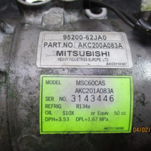 Suzuki Swift Wagon R Sx4  Fiat Sedici   anno dal 2004 al 2010 Compressore aria condizionata 95200-62JAO AKC200A083A