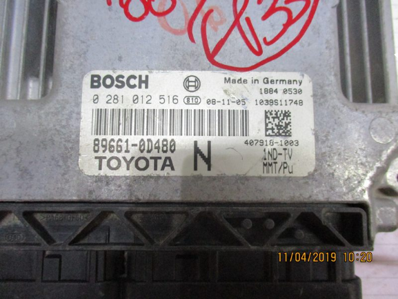 Toyota Yaris 2° serie 1400 Diesel D4D anno dal 2006 al 2011 Centralina motore ECU 0281012516 89661-0D480