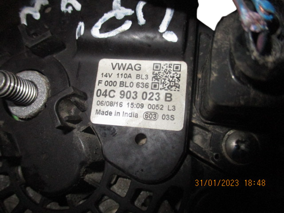 Volkswagen Up Seat Mii Skoda Citigo  anno dal 2011 al 2019 Alternatore 04C903023B