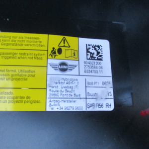 Mini Cooper D anno dal 2009 al 2015 Airbag sedile destro 604321400