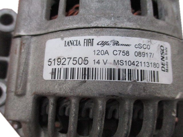 Fiat 500X 1300 Diesel anno dal 2014 al 2021 Alternatore Denso 51927505