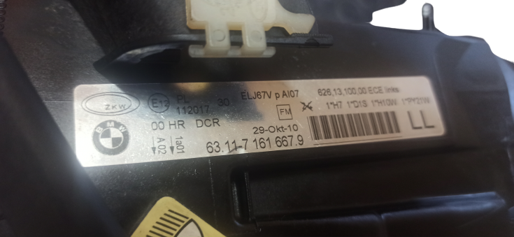 Bmw Serie 3 E90 anno dal 2004 al 2007 Fanale anteriore sinistro xenon usato 63.11-7161667.9