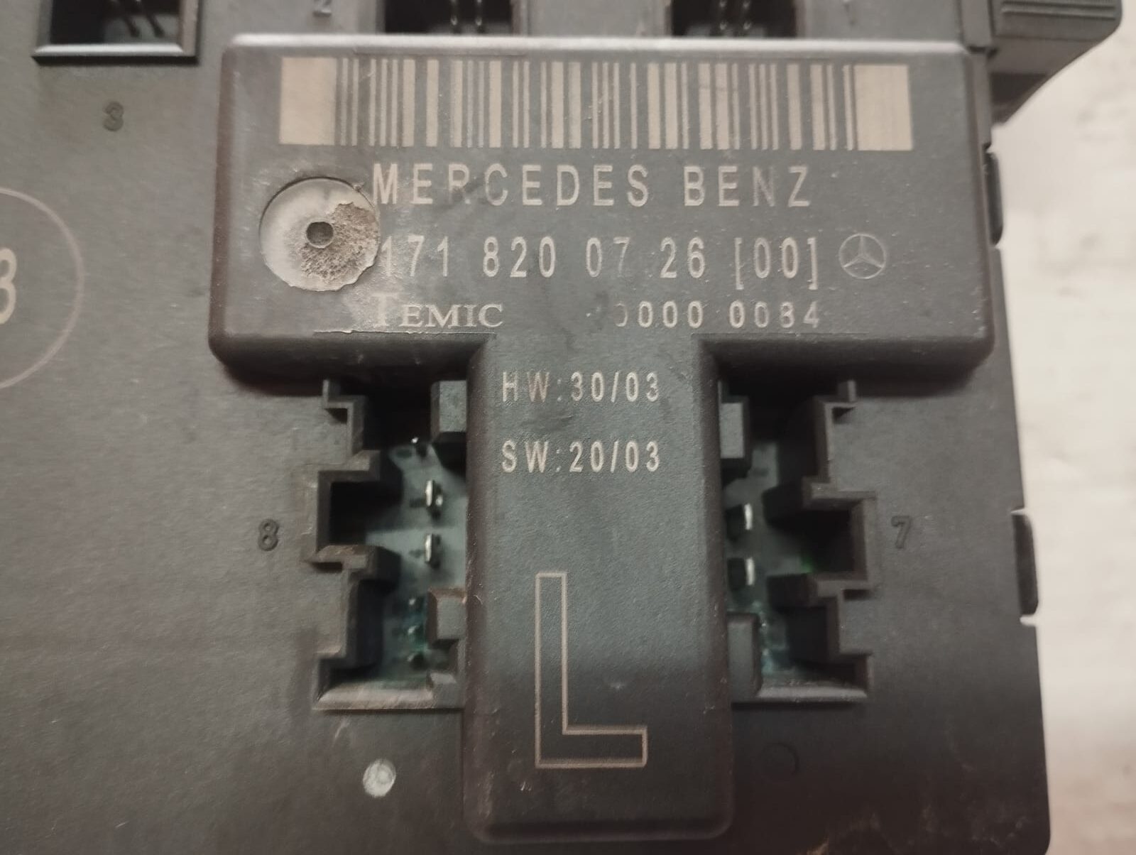 Mercedes SLK R171 anno dal 2004 al 2009 centralina confort sinistra 1718200726
